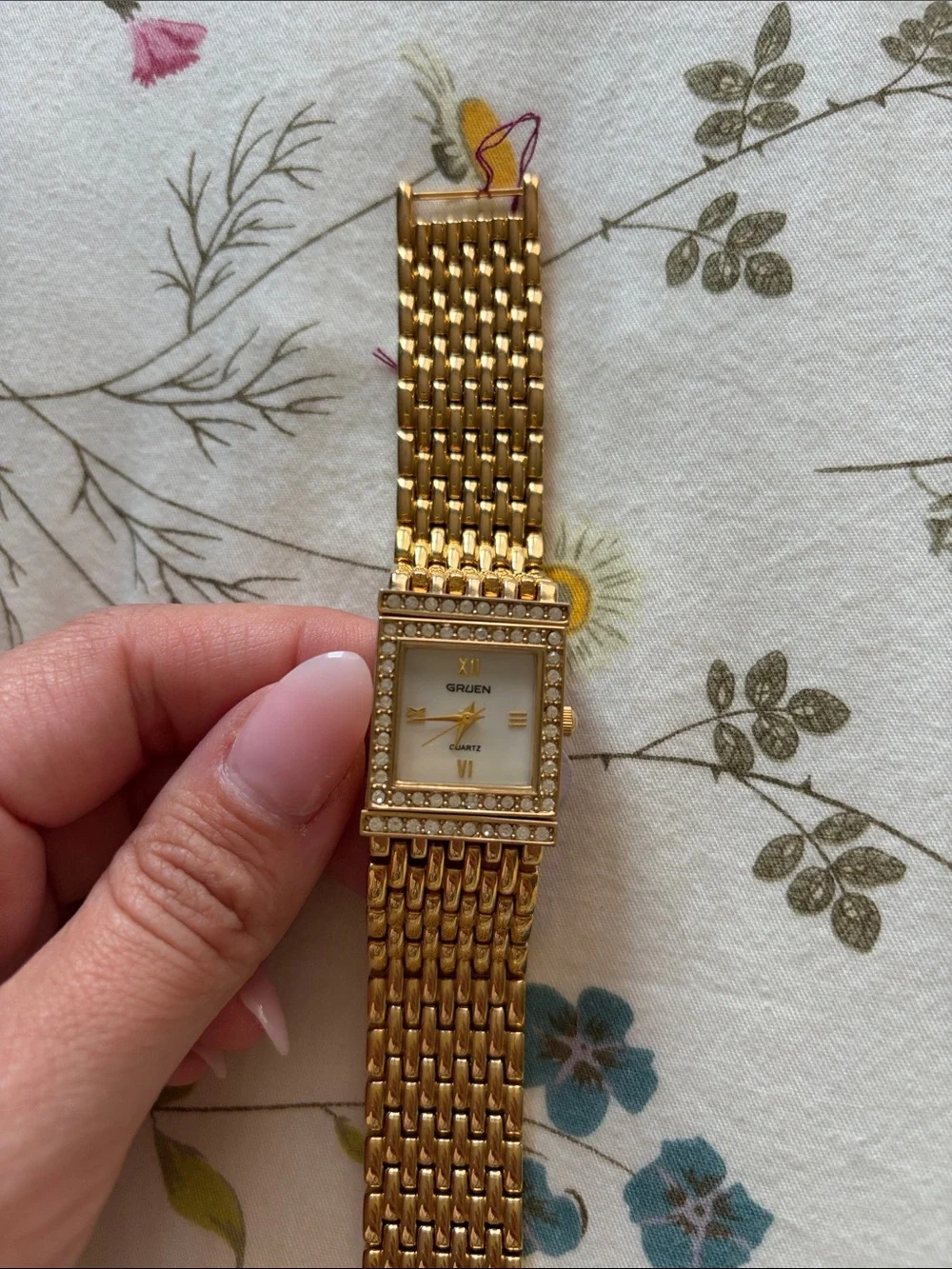 Gold Tone Crystal-Accent Women's Bracelet Watch - Gruen